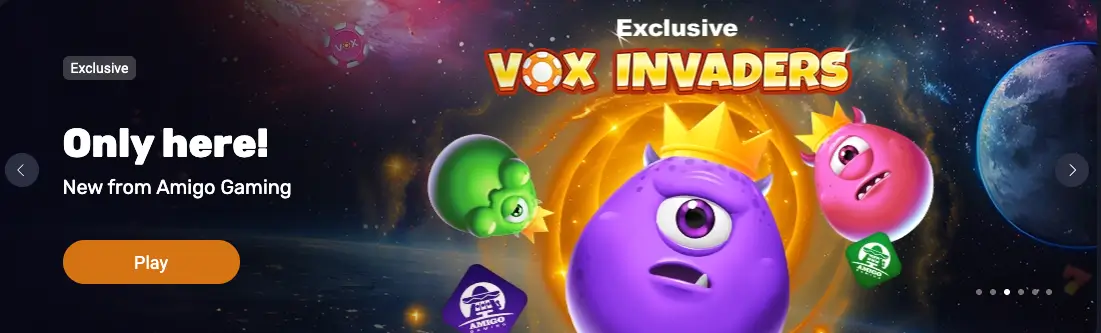 Vox Casino Indaders – novi sloti z bonus krogi in množitelji